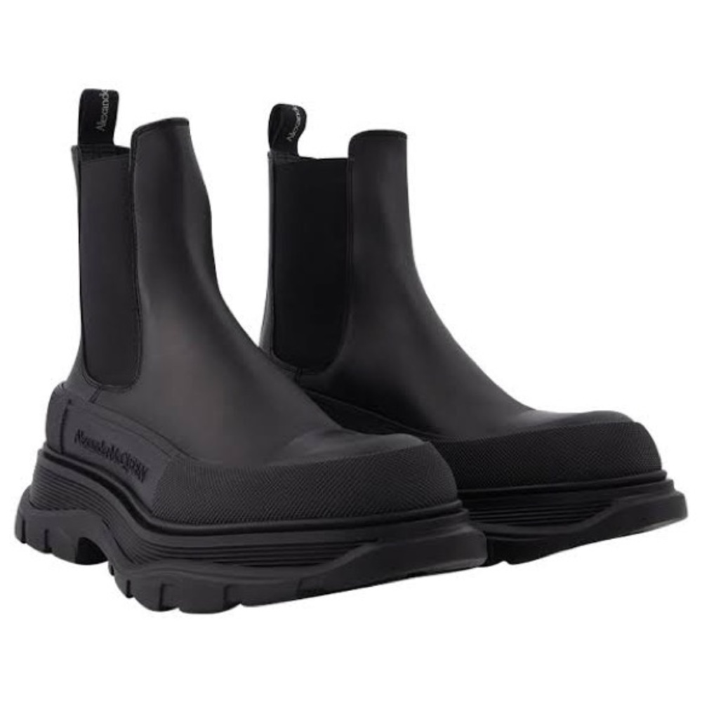 Alexander McQueen chunky black Tread Slick Chelsea Boot